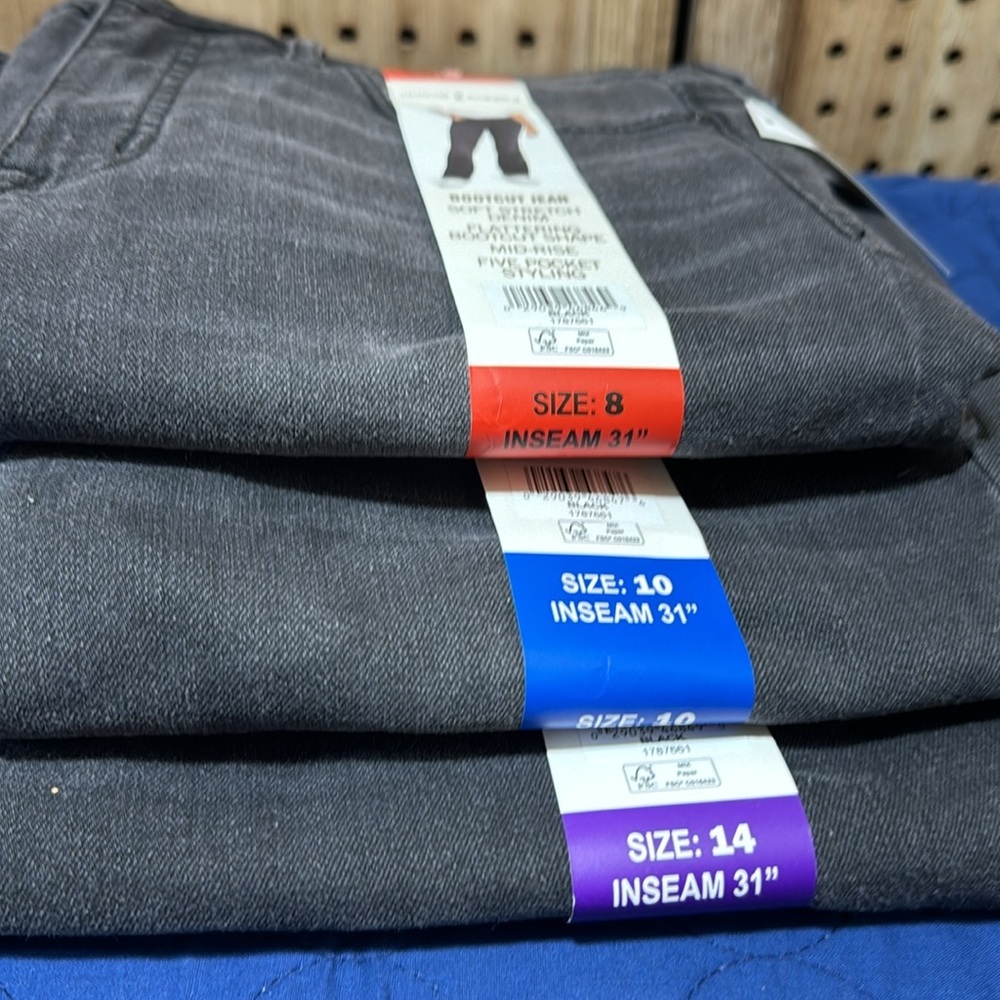 Vintage America Ladies' Bootcut Jean Mid-Rise Stretch Denim nwt
